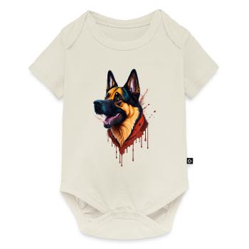 German Shepherd German Shepherd SplashArt - Baby Premium short-sleeve bodysuit - off white - Front