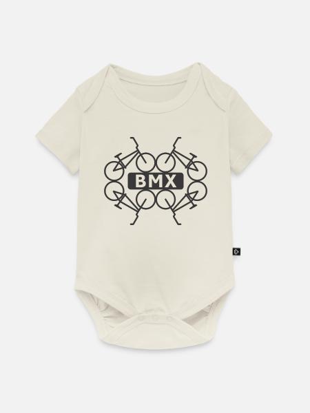 BMX SPIEGELEFFEKT - Baby Premium Kurzarmbody - Naturweiß