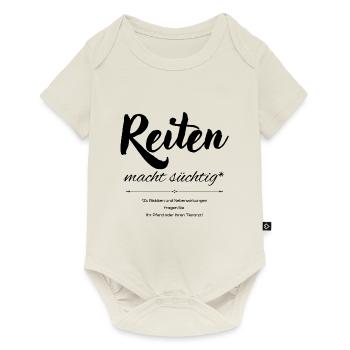 Reiten macht süchtig - Baby Premium Kurzarmbody - Naturweiß - Vorne