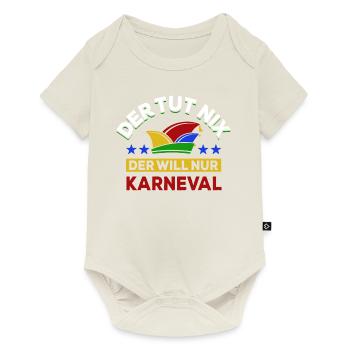 Der tut nix der will nur Karneval - Narrenkappe - Baby Premium Kurzarmbody - Naturweiß - Vorne