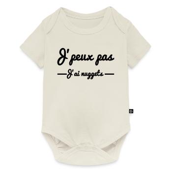 J'peux pas j'ai nuggets - Body à manches courtes Premium Bébé - blanc cassé - Devant