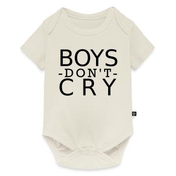 Boys don´t cry. - Baby Premium Kurzarmbody - Naturweiß - Vorne