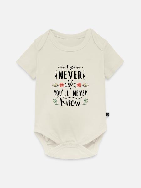 Wanderlust - Baby Premium Kurzarmbody - Naturweiß