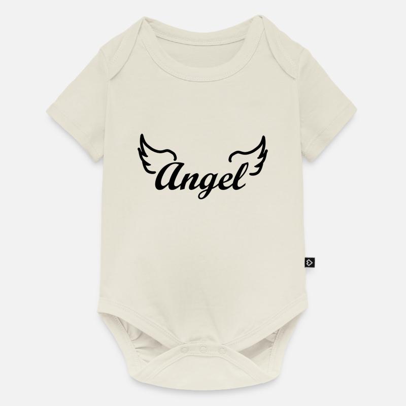 Ange ange avec des ailes - Body à manches courtes Premium Bébé - blanc cassé