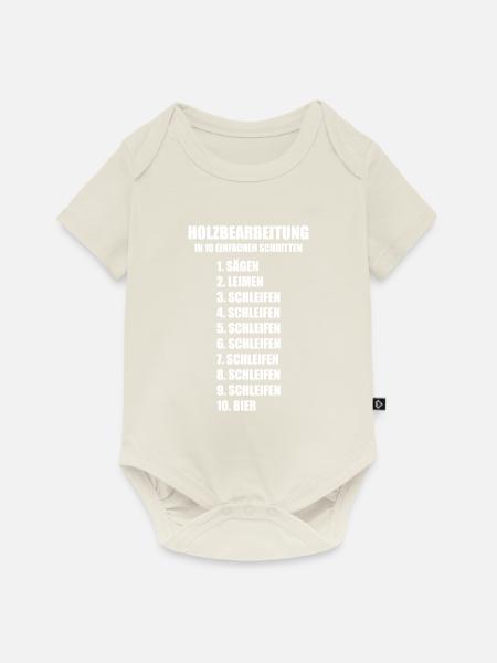 Holzbearbeitung Tischler Schreiner - Baby Premium Kurzarmbody - Naturweiß