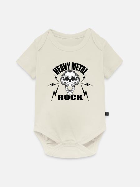 Heavy Metal Rock Musik Geschenkidee - Baby Premium Kurzarmbody - Naturweiß