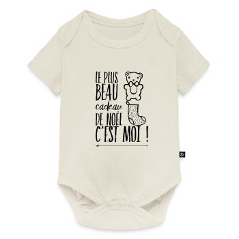 Le plus beau cadeau de Noel c'est moi ! - Body à manches courtes Premium Bébé - blanc cassé - Devant