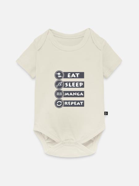 Manga Geschenkidee - Baby Premium Kurzarmbody - Naturweiß
