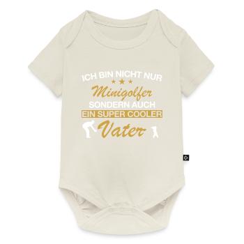 Minigolf Golf Golfer Minigolfer Sport Vater Spruch - Baby Premium Kurzarmbody - Naturweiß - Vorne