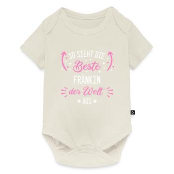 Franken Franke Fränkin Fränkisch Heimat Spruch - Baby Premium Kurzarmbody - Naturweiß - Vorne