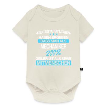 Mechaniker Werkstatt Automechaniker Auto Spruch - Baby Premium Kurzarmbody - Naturweiß - Vorne