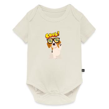 Dog Cool - Baby Premium Kurzarmbody - Naturweiß - Vorne