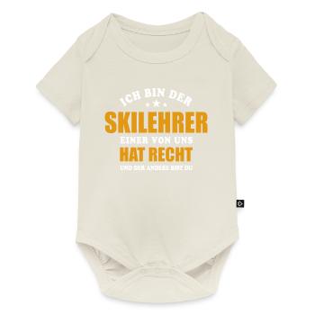 Ich bin der Skilehrer - einer von uns hat Recht - Baby Premium Kurzarmbody - Naturweiß - Vorne