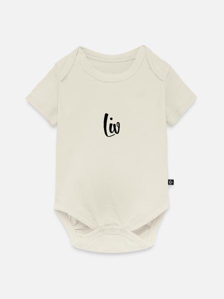 Name - Liv - Baby Premium Kurzarmbody - Naturweiß