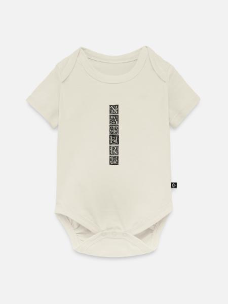Natur | Symbol | Blumen | Muster - Baby Premium Kurzarmbody - Naturweiß