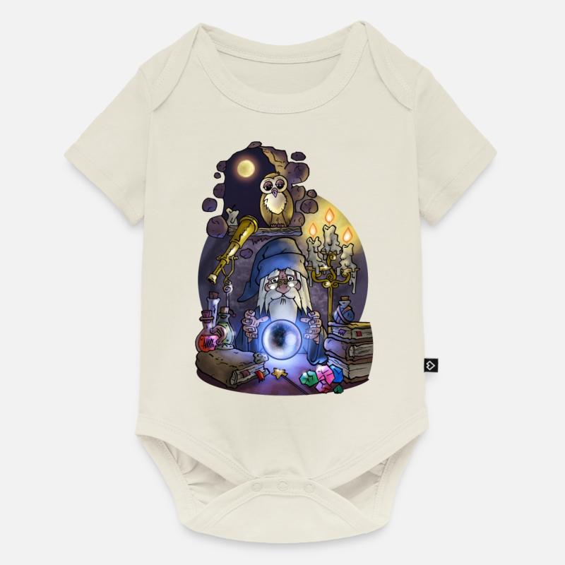 Geschäftiger Zauberer - Baby Premium Kurzarmbody - Naturweiß