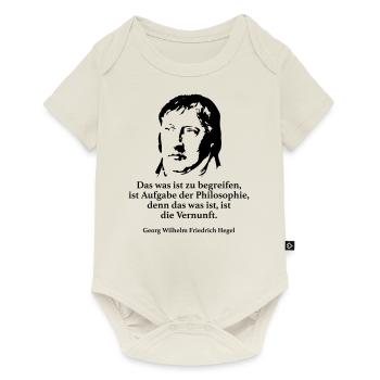 Hegel: Das was ist zu begreifen, ist Aufgabe der - Baby Premium Kurzarmbody - Naturweiß - Vorne