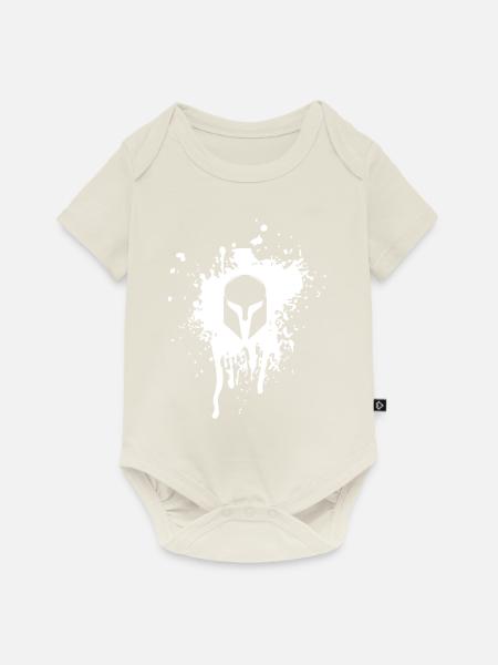 Spartan Helm - Baby Premium Kurzarmbody - Naturweiß
