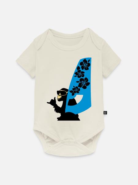 windsurfer - Baby Premium Kurzarmbody - Naturweiß