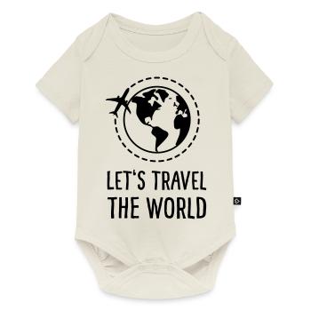 Let's travel the world - Baby Premium short-sleeve bodysuit - off white - Front
