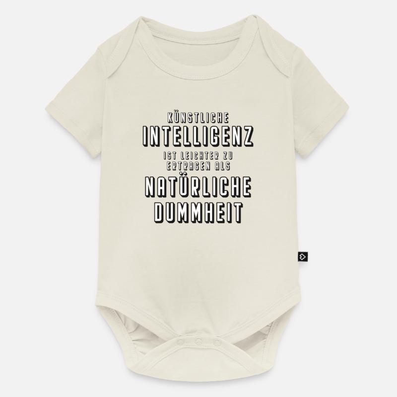 Künstliche Intelligenz Computer System Informatik - Baby Premium Kurzarmbody - Naturweiß