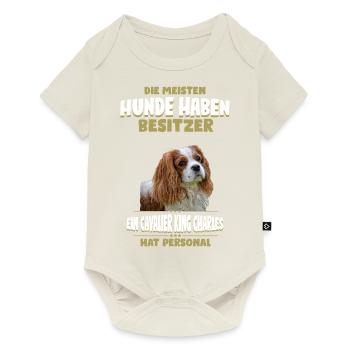 Cavalier King Charles Tshirt - Cavalier King - Baby Premium Kurzarmbody - Naturweiß - Vorne