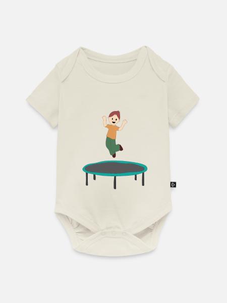 Trampolin - Baby Premium Kurzarmbody - Naturweiß