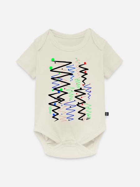 Bunte Reiseziele. - Baby Premium Kurzarmbody - Naturweiß
