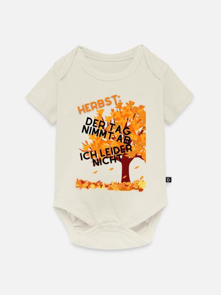 Herbst - Baby Premium Kurzarmbody - Naturweiß