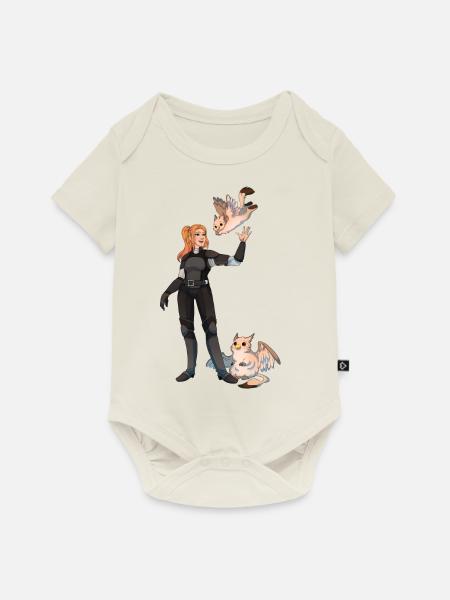 Janika - Baby Premium Kurzarmbody - Naturweiß