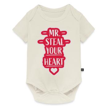 Mr steal your heart - Baby Premium short-sleeve bodysuit - off white - Front