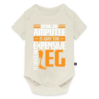 Being an amputee an Leg - Baby Premium Kurzarmbody - Naturweiß - Vorne
