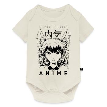 Je parle couramment Anime / Manga Otaku - Body à manches courtes Premium Bébé - blanc cassé - Devant