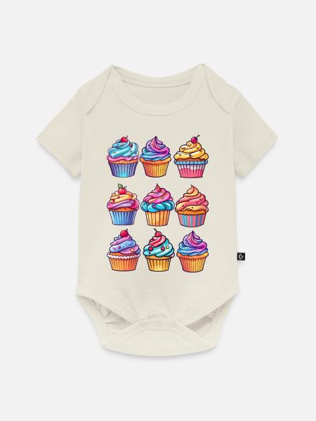 Cupcake - Baby Premium Kurzarmbody - Naturweiß