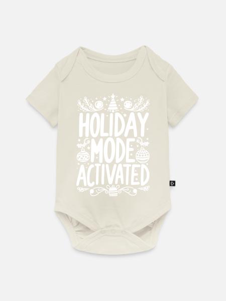Urlaubsmodus aktiviert - Baby Premium Kurzarmbody - Naturweiß