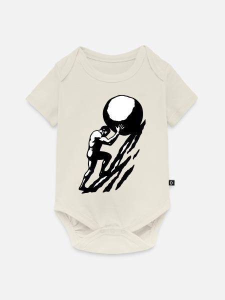 Sisiphus - Baby Premium Kurzarmbody - Naturweiß
