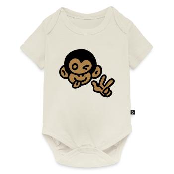 Singe frais - Body à manches courtes Premium Bébé - blanc cassé - Devant