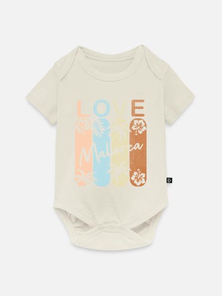 Mallorca - Baby Premium Kurzarmbody - Naturweiß