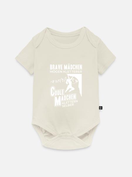 Lustiges Kletterer Geschenk Coole Mädchen Klettern - Baby Premium Kurzarmbody - Naturweiß