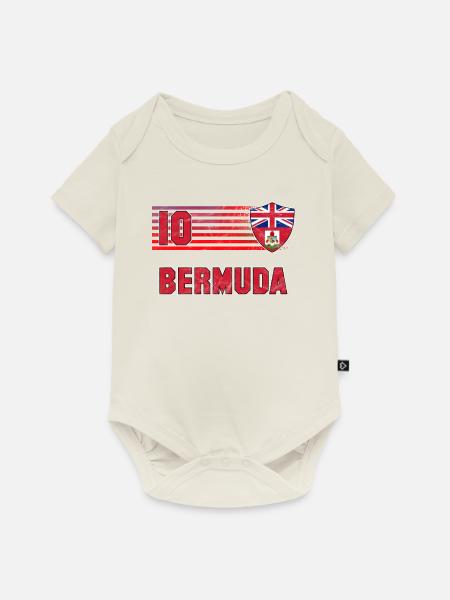 Bermuda Fußball Mannschaft - Baby Premium Kurzarmbody - Naturweiß