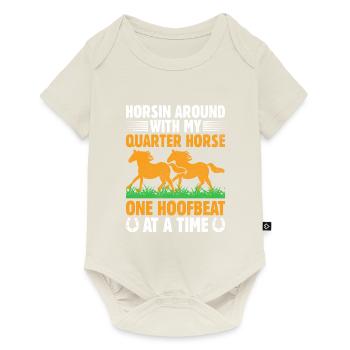 American Quarter Horse Equestrian Horse Lover Hors - Baby Premium short-sleeve bodysuit - off white - Front