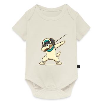 Dubbing Dog Fencer Fence Sword Epee Fencing - Baby Premium short-sleeve bodysuit - off white - Front