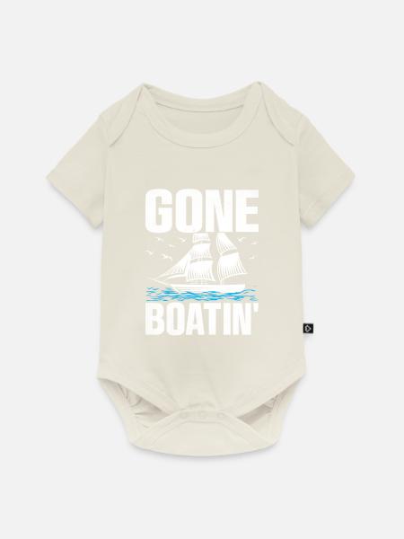Gone Boatin' Paddelboot - Baby Premium Kurzarmbody - Naturweiß