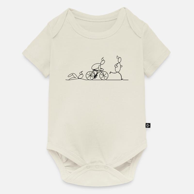 Triathlon - Body à manches courtes Premium Bébé - blanc cassé