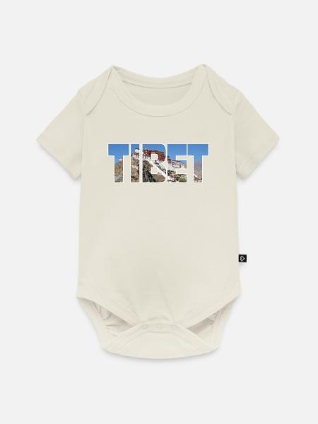 Tibet - Baby Premium Kurzarmbody - Naturweiß