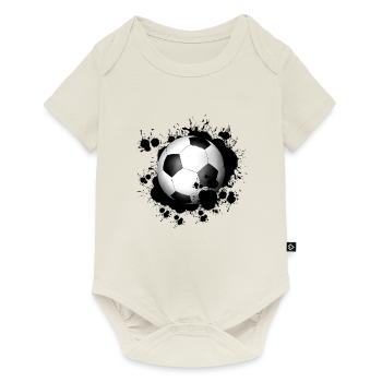 Fußball - Baby Premium Kurzarmbody - Naturweiß - Vorne