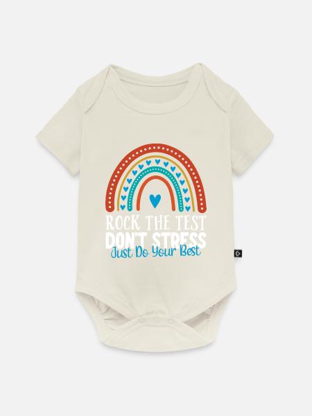 Rock den Test - Baby Premium Kurzarmbody - Naturweiß