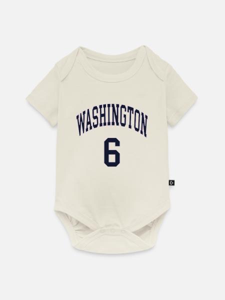 Washington 6 - Baby Premium Kurzarmbody - Naturweiß