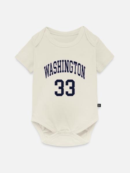 Washington 33 - Baby Premium Kurzarmbody - Naturweiß