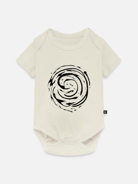circle - Baby Premium Kurzarmbody - Naturweiß